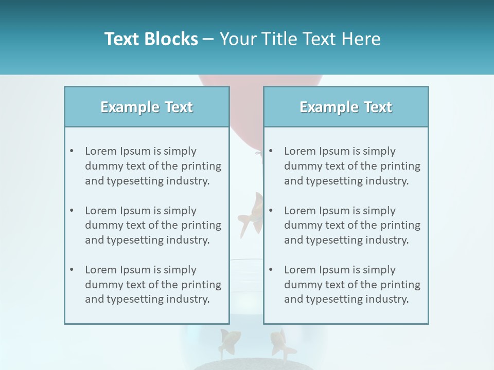 A Red Balloon Floating Over A Fish Bowl PowerPoint Template