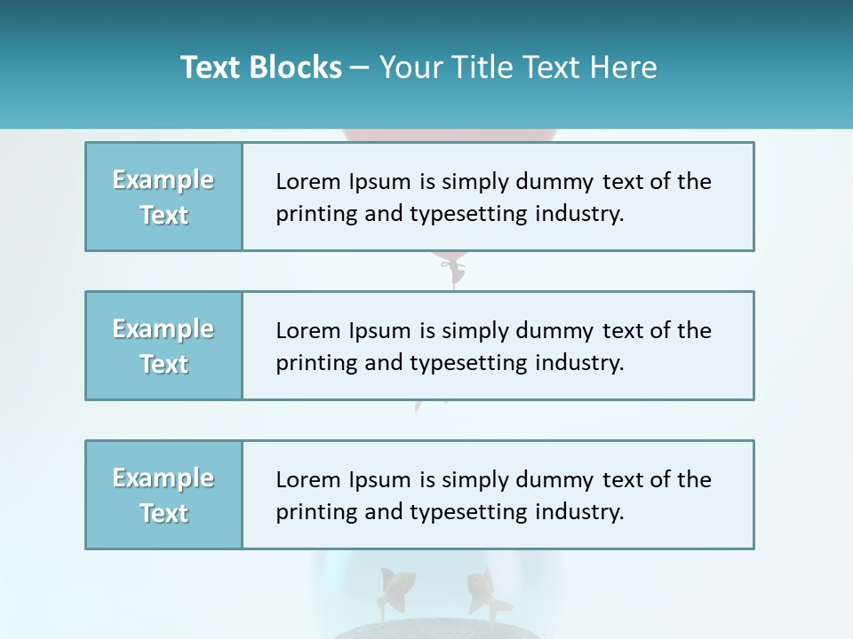 A Red Balloon Floating Over A Fish Bowl PowerPoint Template