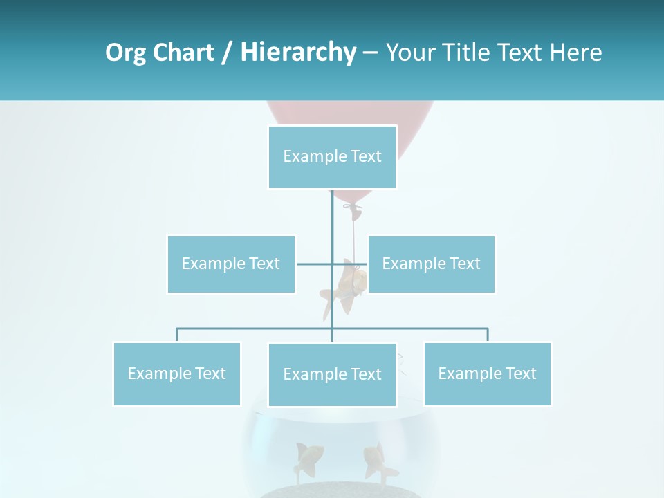 A Red Balloon Floating Over A Fish Bowl PowerPoint Template