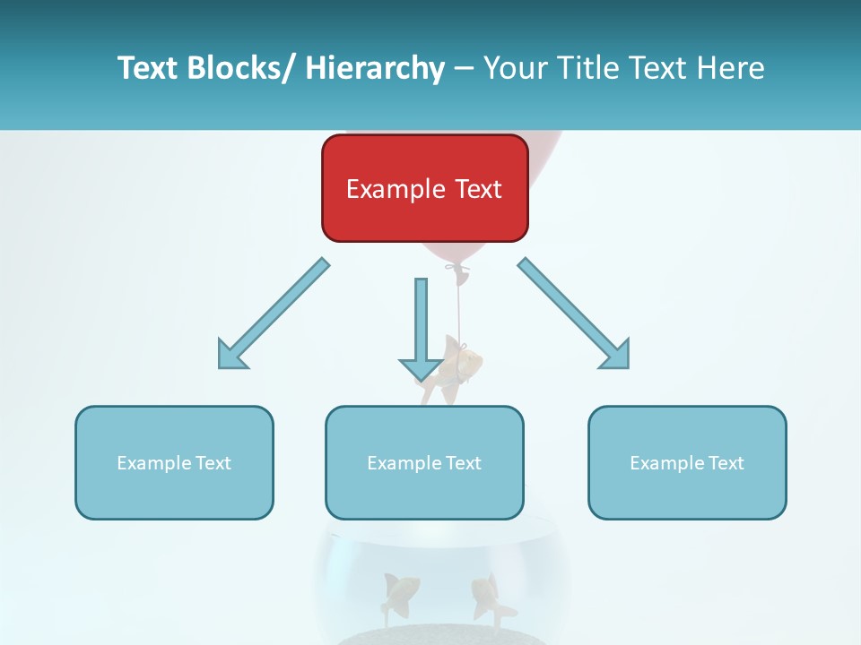 A Red Balloon Floating Over A Fish Bowl PowerPoint Template