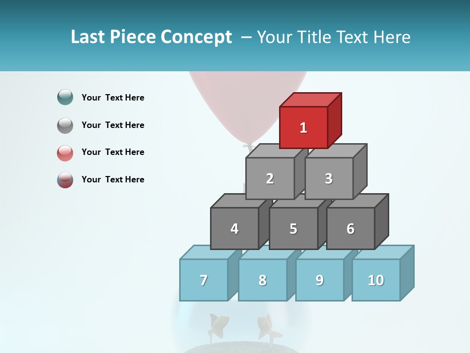 A Red Balloon Floating Over A Fish Bowl PowerPoint Template