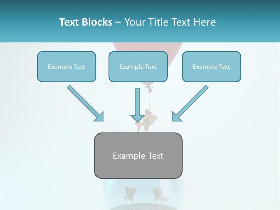A Red Balloon Floating Over A Fish Bowl PowerPoint Template