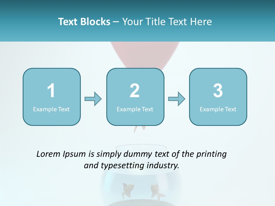 A Red Balloon Floating Over A Fish Bowl PowerPoint Template