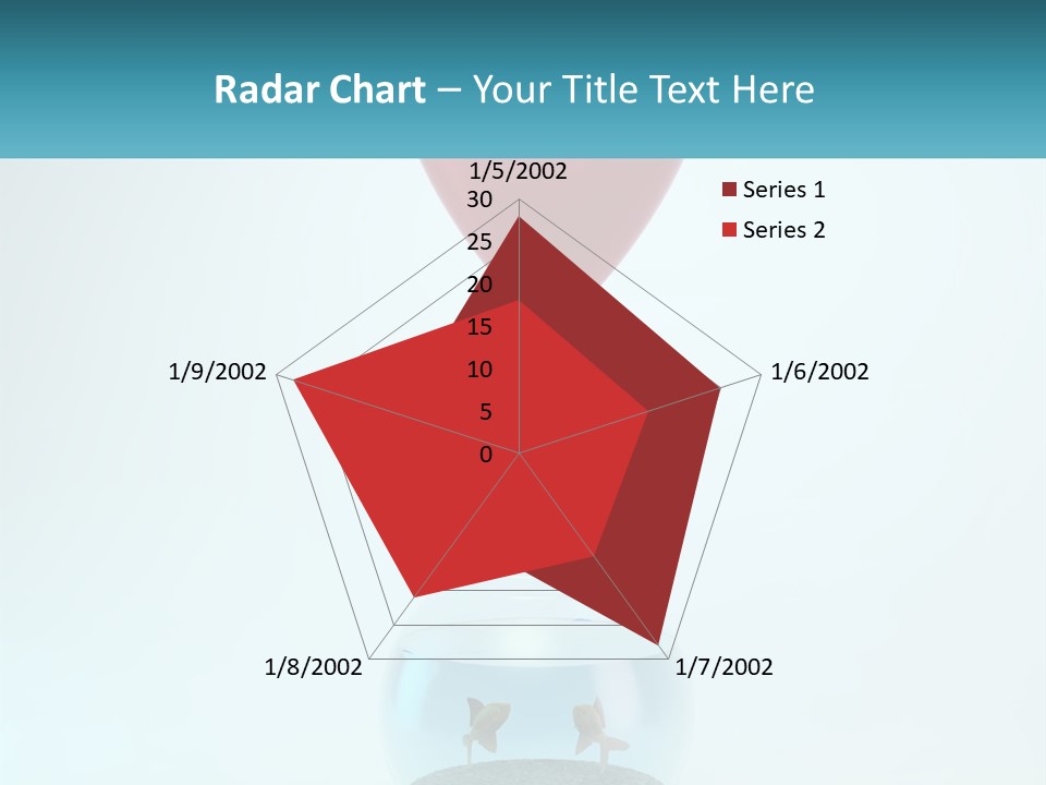 A Red Balloon Floating Over A Fish Bowl PowerPoint Template