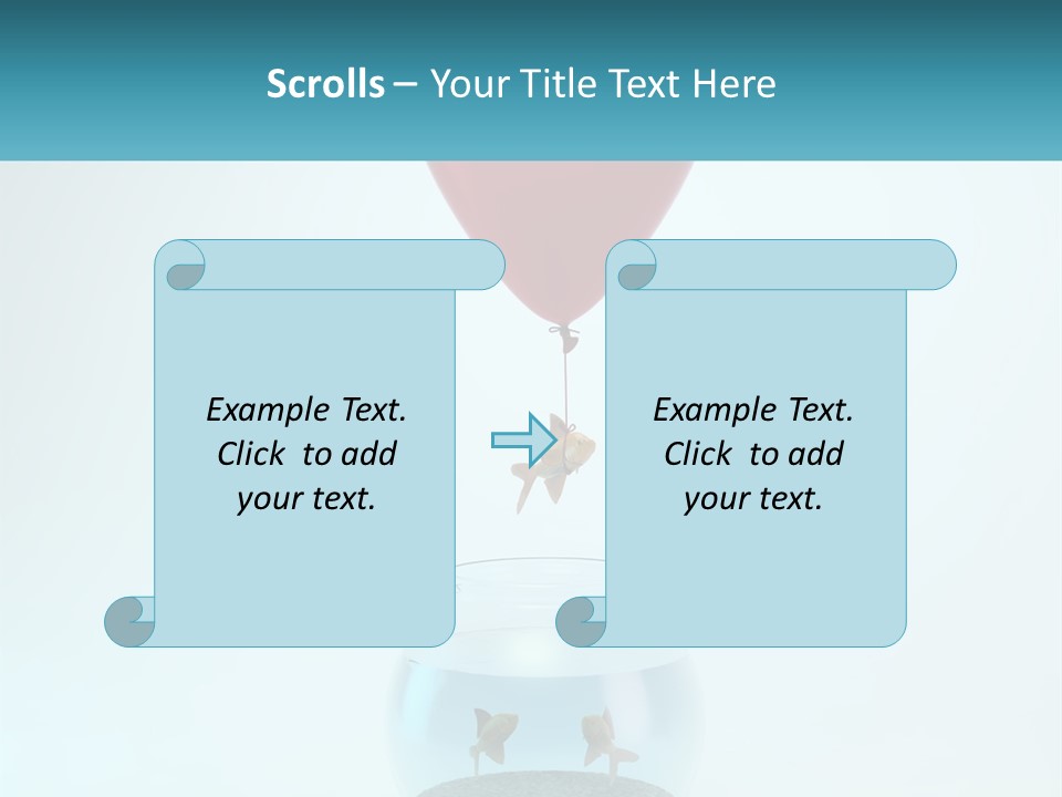 A Red Balloon Floating Over A Fish Bowl PowerPoint Template
