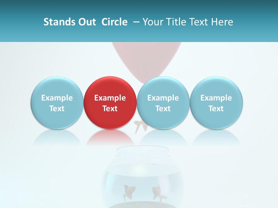 A Red Balloon Floating Over A Fish Bowl PowerPoint Template