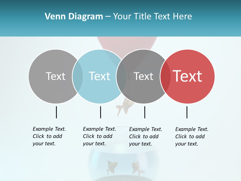 A Red Balloon Floating Over A Fish Bowl PowerPoint Template