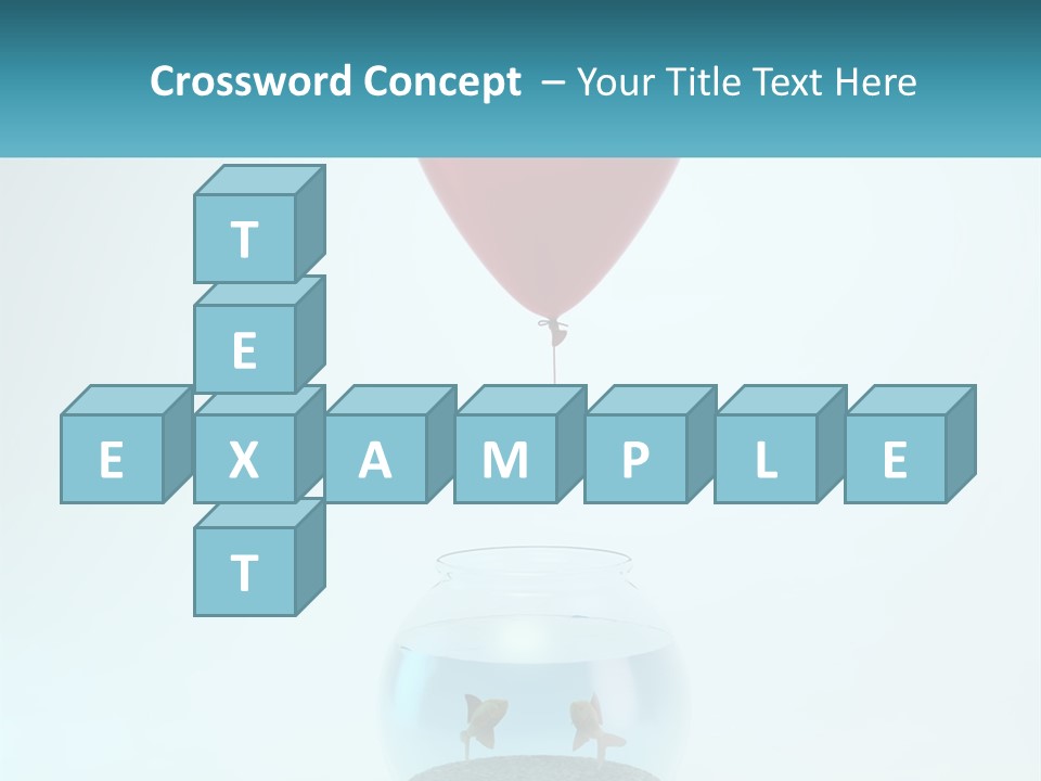 A Red Balloon Floating Over A Fish Bowl PowerPoint Template