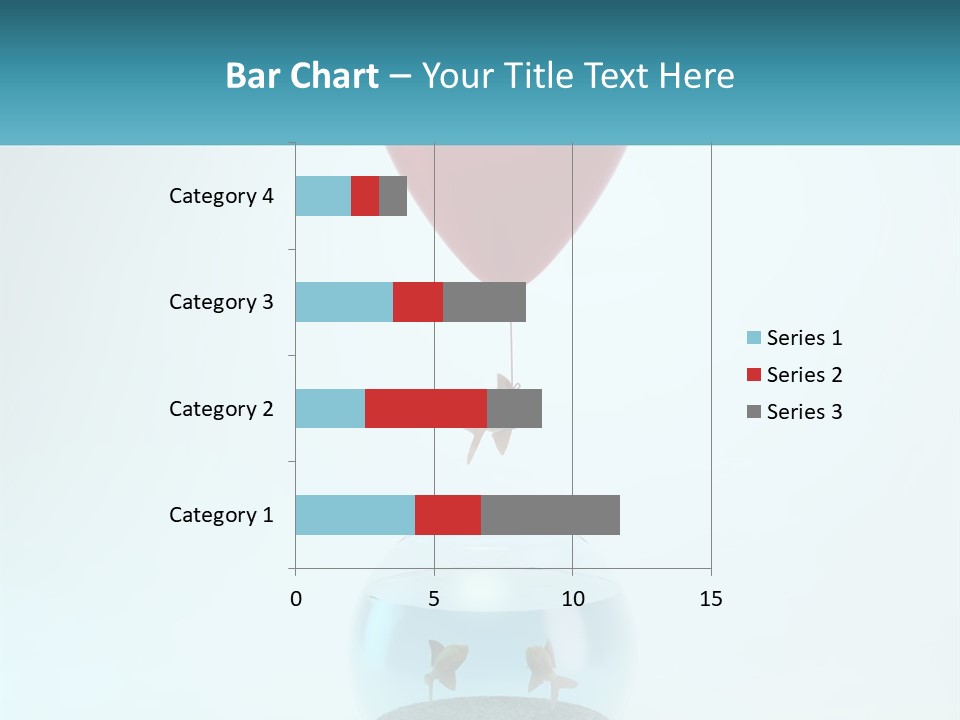 A Red Balloon Floating Over A Fish Bowl PowerPoint Template