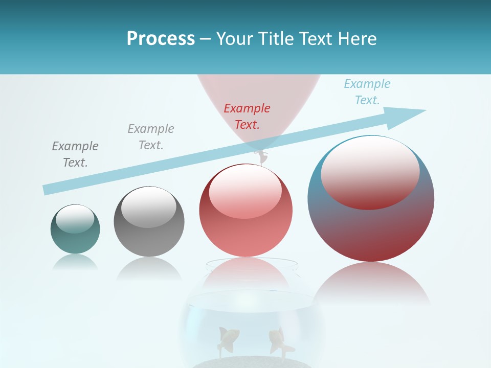 A Red Balloon Floating Over A Fish Bowl PowerPoint Template