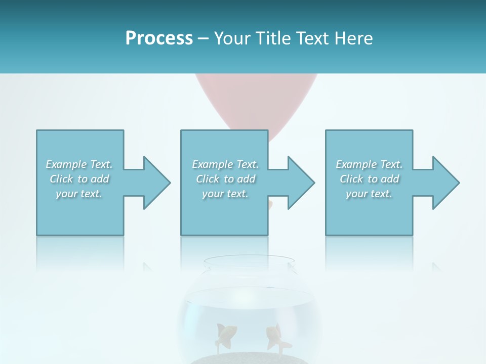 A Red Balloon Floating Over A Fish Bowl PowerPoint Template