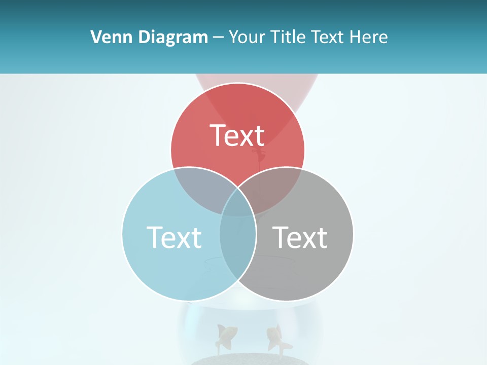 A Red Balloon Floating Over A Fish Bowl PowerPoint Template