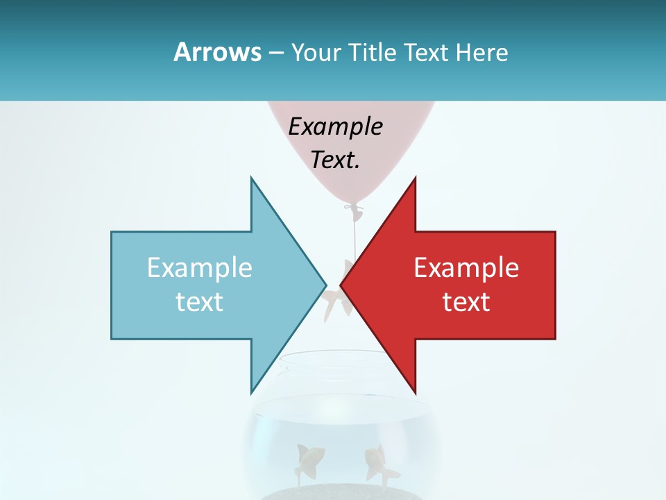 A Red Balloon Floating Over A Fish Bowl PowerPoint Template