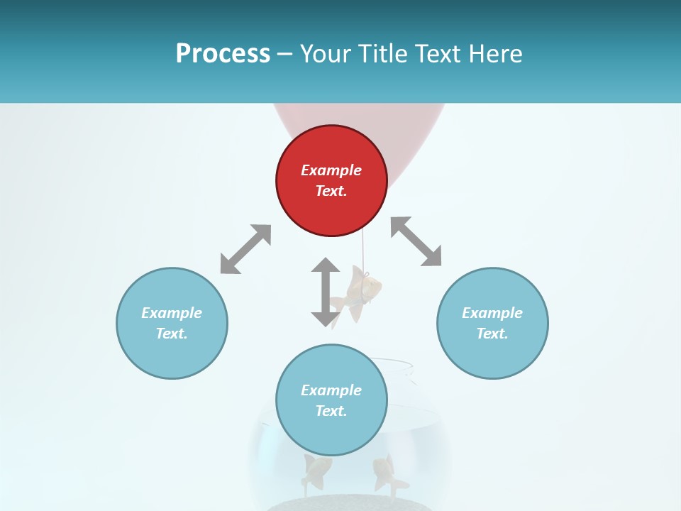 A Red Balloon Floating Over A Fish Bowl PowerPoint Template