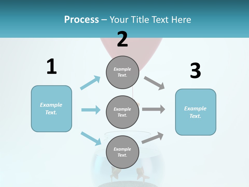 A Red Balloon Floating Over A Fish Bowl PowerPoint Template