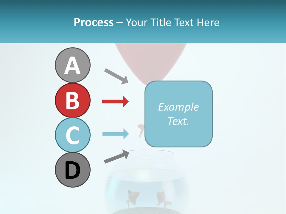 A Red Balloon Floating Over A Fish Bowl PowerPoint Template