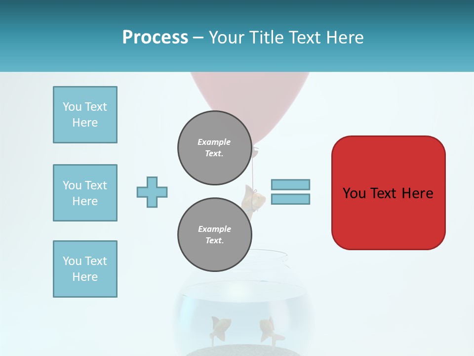 A Red Balloon Floating Over A Fish Bowl PowerPoint Template