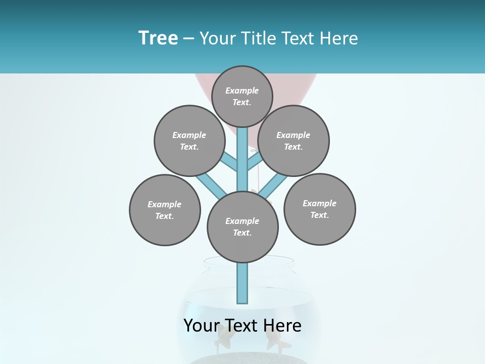 A Red Balloon Floating Over A Fish Bowl PowerPoint Template