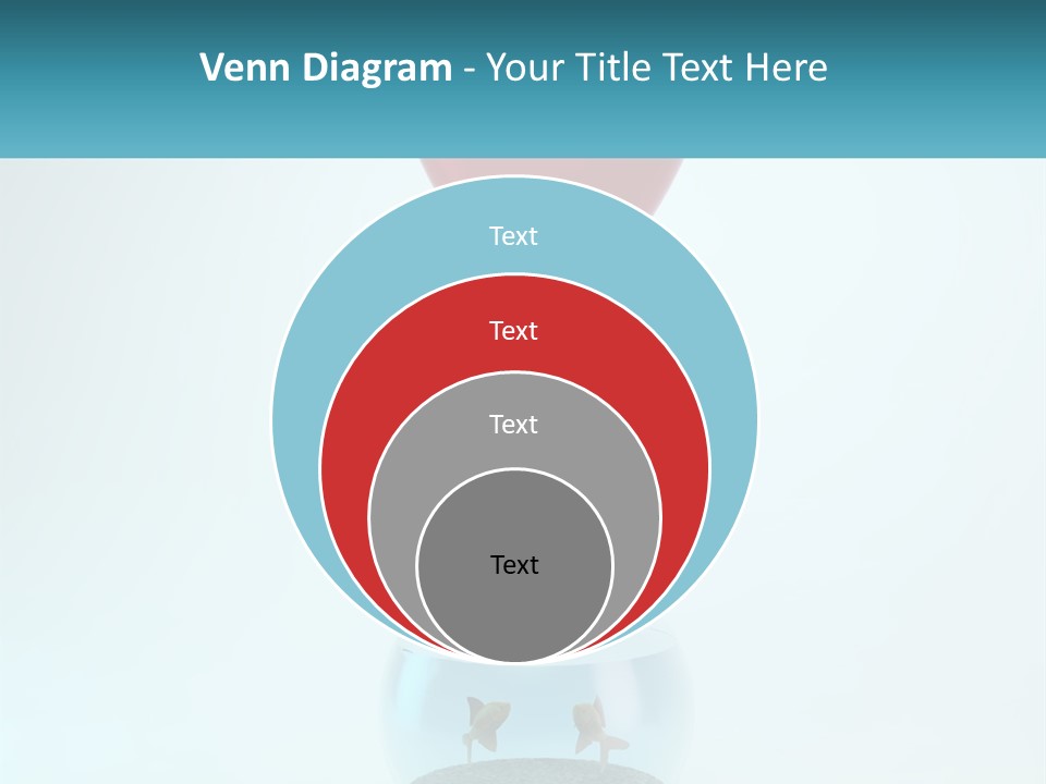 A Red Balloon Floating Over A Fish Bowl PowerPoint Template