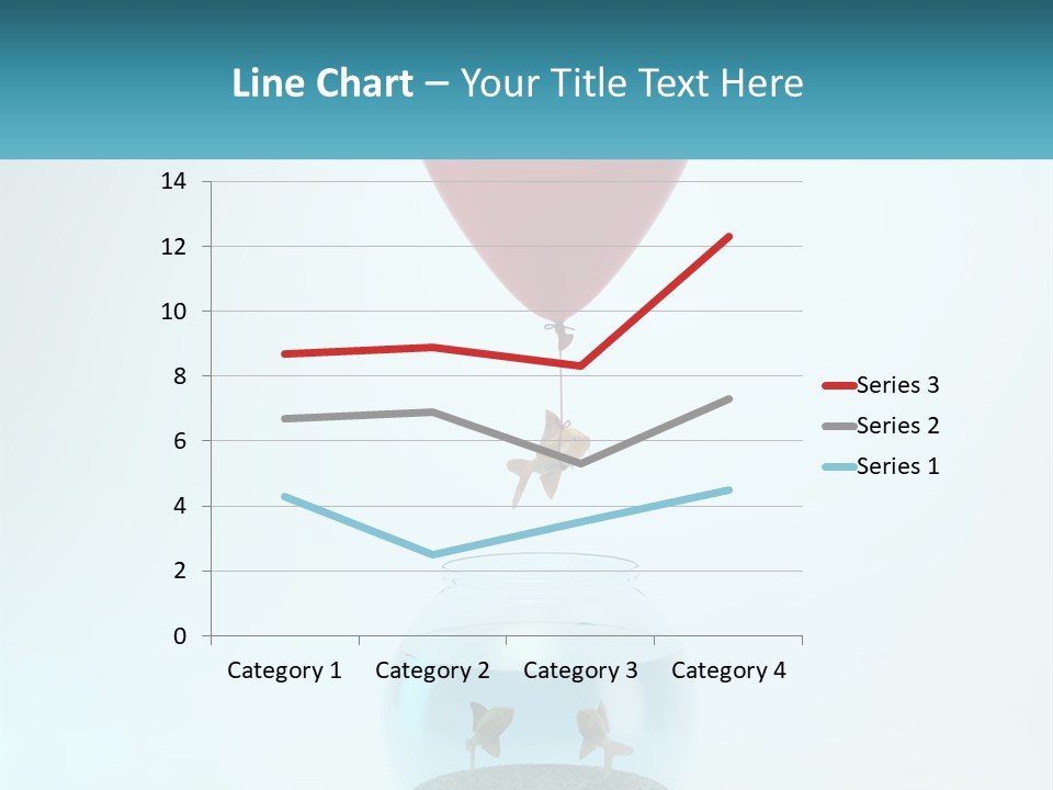 A Red Balloon Floating Over A Fish Bowl PowerPoint Template