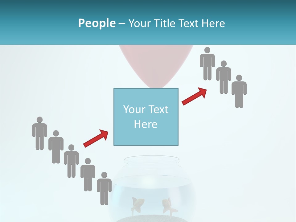 A Red Balloon Floating Over A Fish Bowl PowerPoint Template