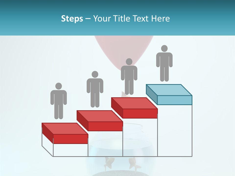 A Red Balloon Floating Over A Fish Bowl PowerPoint Template