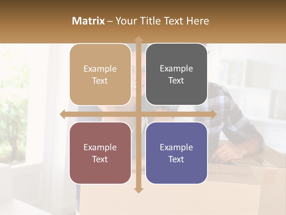 A Man And A Woman Sitting On Top Of A Box PowerPoint Template