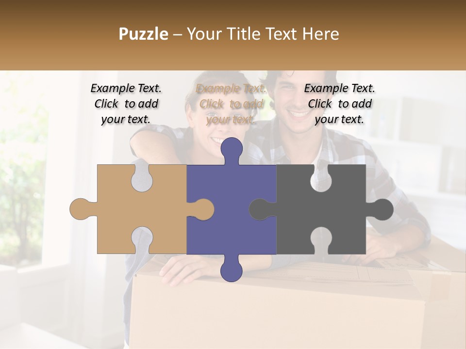 A Man And A Woman Sitting On Top Of A Box PowerPoint Template