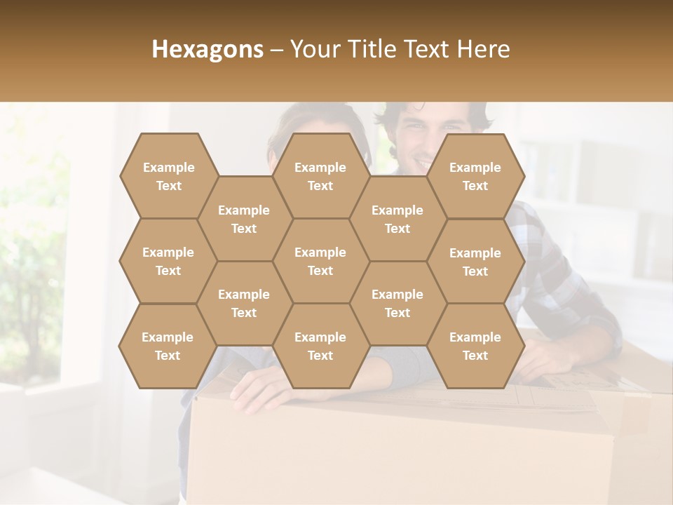 A Man And A Woman Sitting On Top Of A Box PowerPoint Template