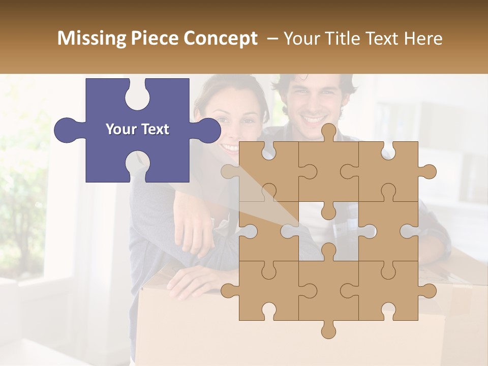 A Man And A Woman Sitting On Top Of A Box PowerPoint Template