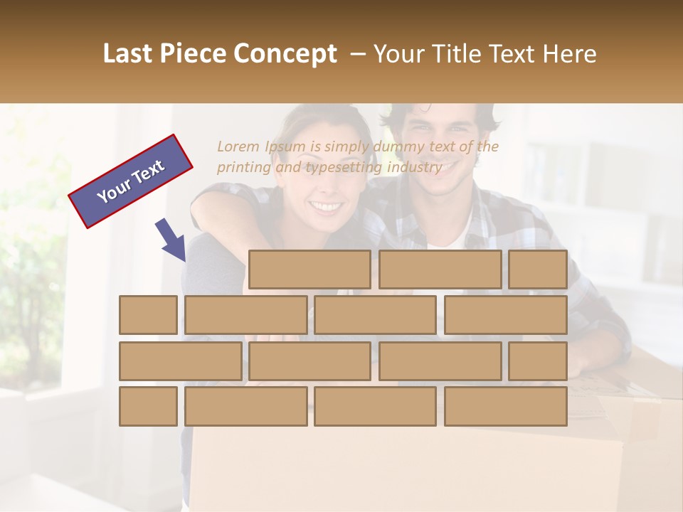 A Man And A Woman Sitting On Top Of A Box PowerPoint Template