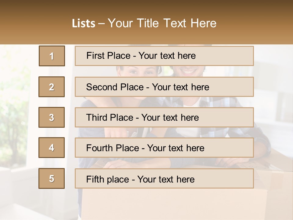 A Man And A Woman Sitting On Top Of A Box PowerPoint Template