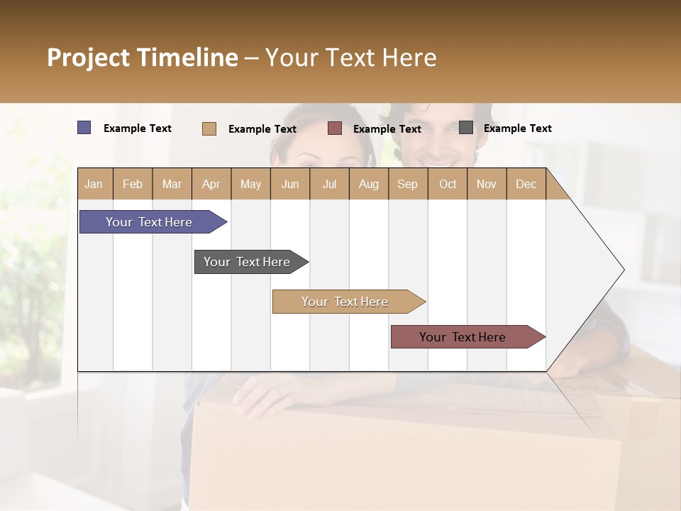 A Man And A Woman Sitting On Top Of A Box PowerPoint Template