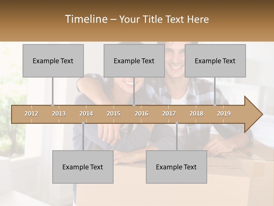 A Man And A Woman Sitting On Top Of A Box PowerPoint Template