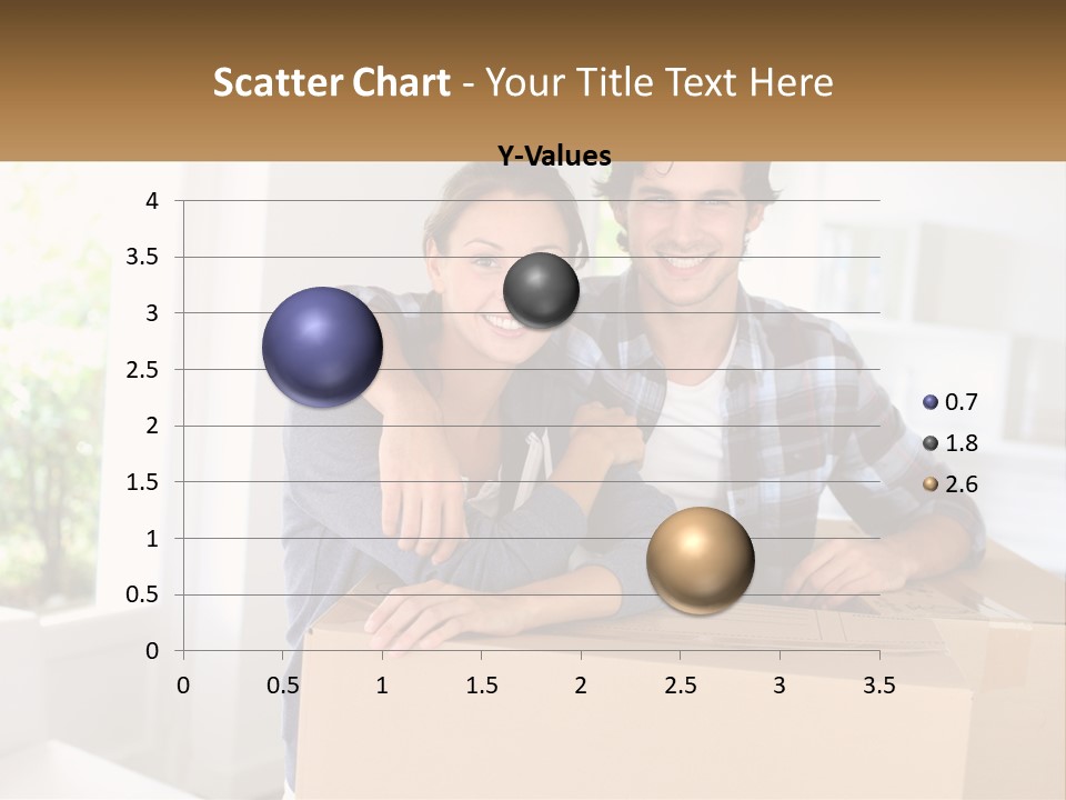 A Man And A Woman Sitting On Top Of A Box PowerPoint Template