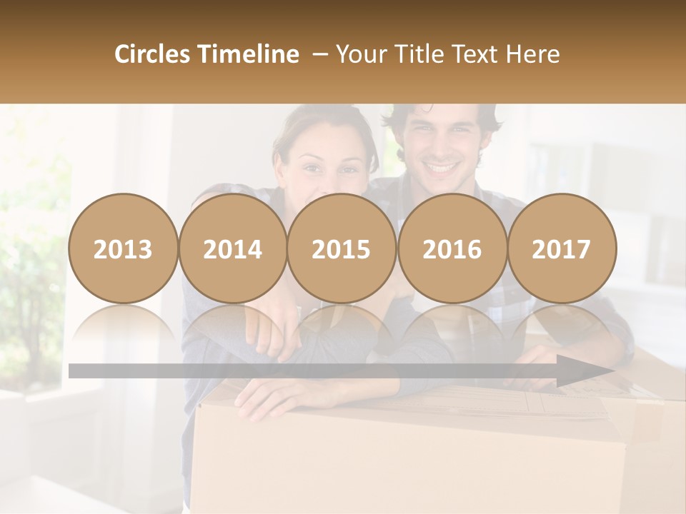 A Man And A Woman Sitting On Top Of A Box PowerPoint Template