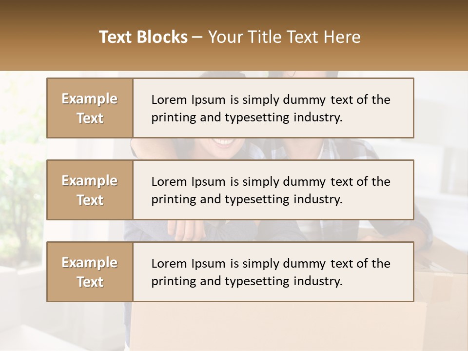 A Man And A Woman Sitting On Top Of A Box PowerPoint Template