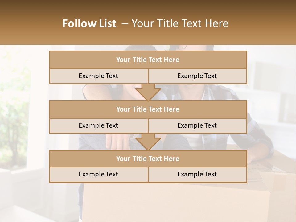 A Man And A Woman Sitting On Top Of A Box PowerPoint Template