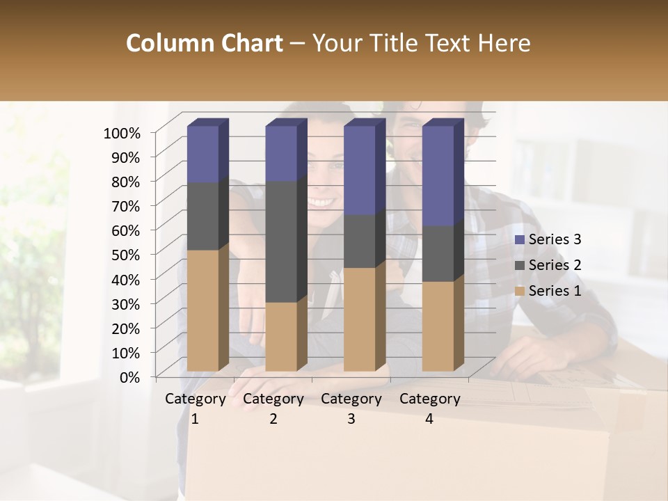 A Man And A Woman Sitting On Top Of A Box PowerPoint Template