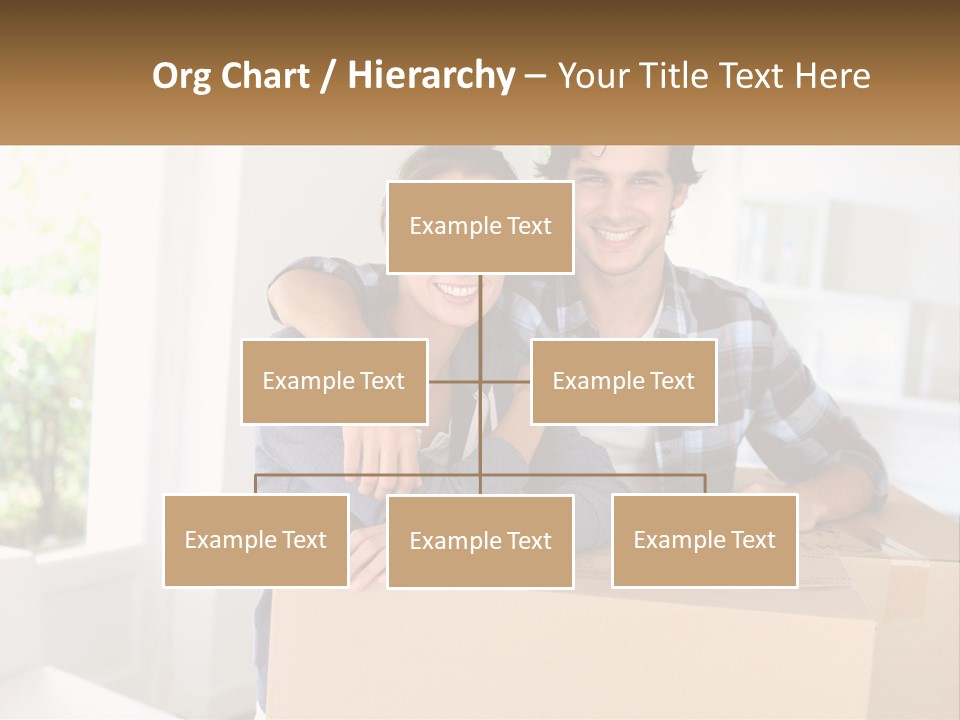 A Man And A Woman Sitting On Top Of A Box PowerPoint Template