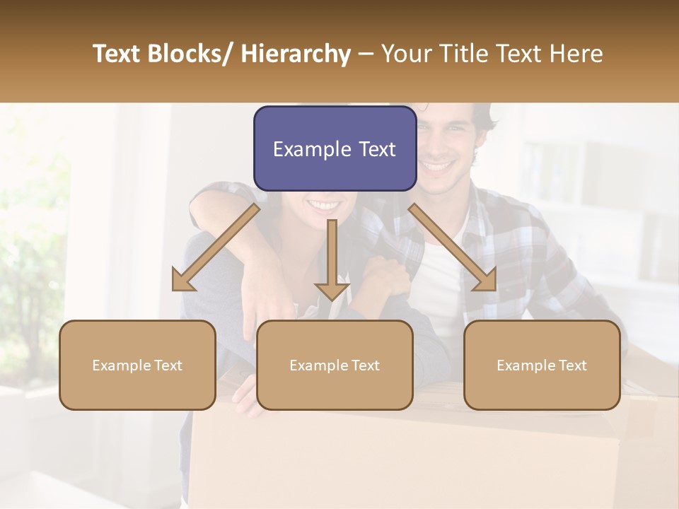 A Man And A Woman Sitting On Top Of A Box PowerPoint Template