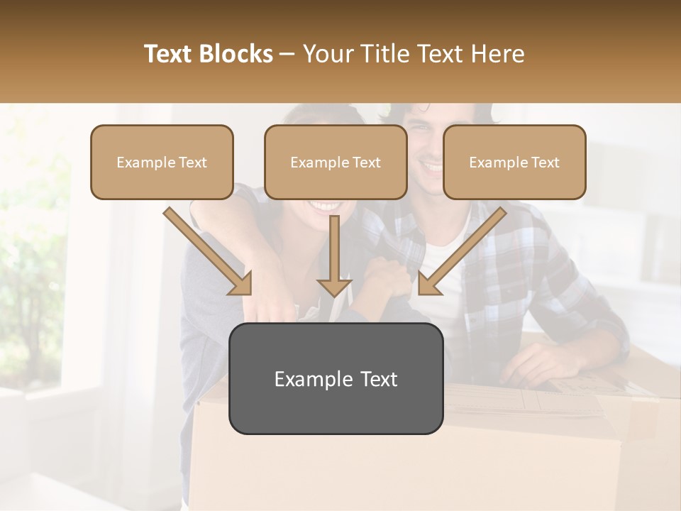 A Man And A Woman Sitting On Top Of A Box PowerPoint Template