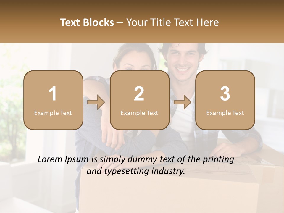 A Man And A Woman Sitting On Top Of A Box PowerPoint Template