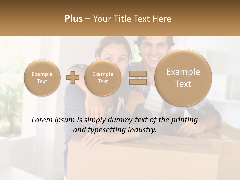 A Man And A Woman Sitting On Top Of A Box PowerPoint Template