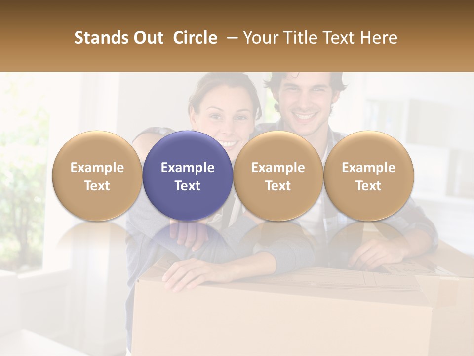 A Man And A Woman Sitting On Top Of A Box PowerPoint Template