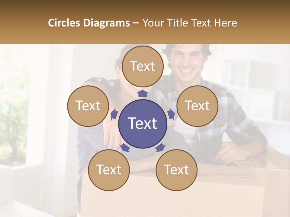 A Man And A Woman Sitting On Top Of A Box PowerPoint Template