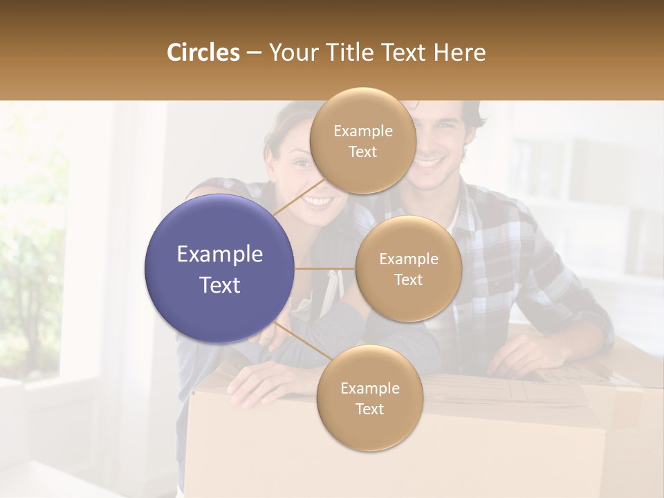 A Man And A Woman Sitting On Top Of A Box PowerPoint Template