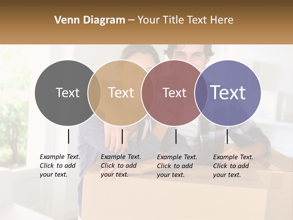 A Man And A Woman Sitting On Top Of A Box PowerPoint Template