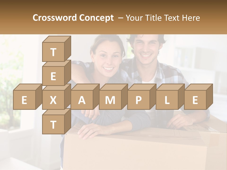 A Man And A Woman Sitting On Top Of A Box PowerPoint Template