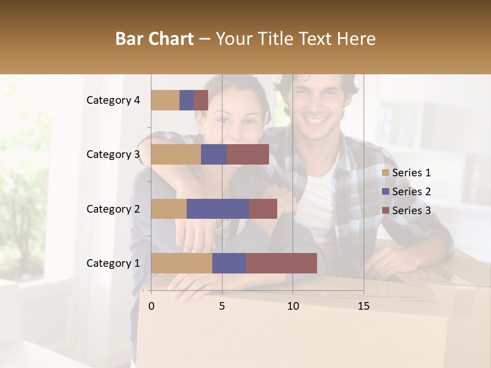 A Man And A Woman Sitting On Top Of A Box PowerPoint Template